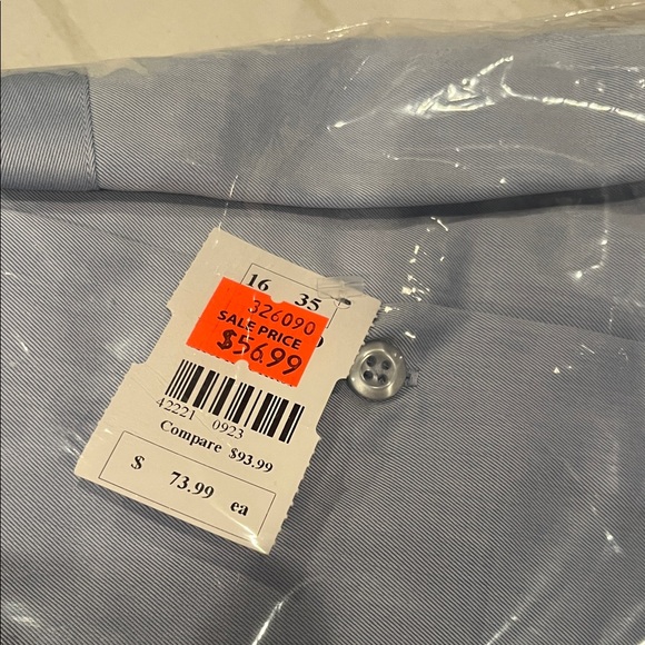 Men’s Dress Shirt. Blue, slim fit. 16 collar. Brand new. - Picture 2 of 4